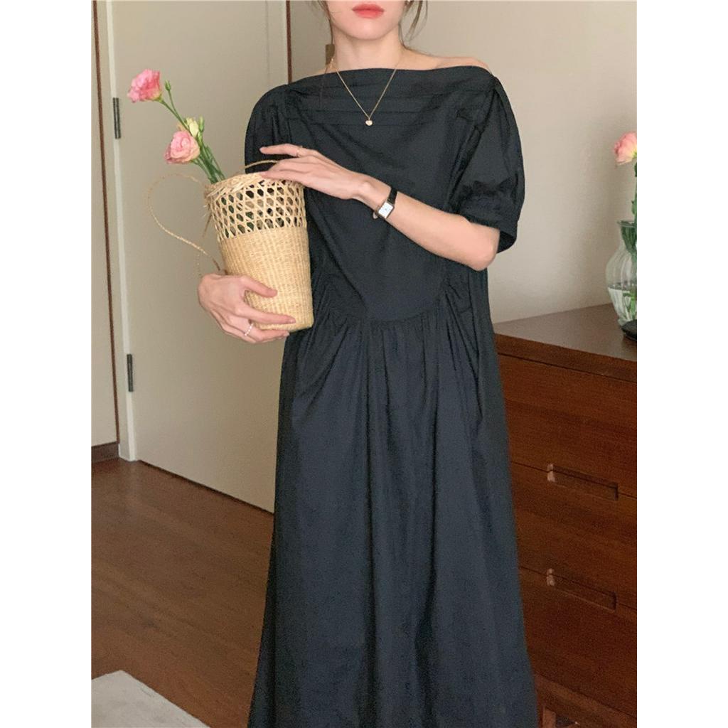 Đầm Thun Rớt Vai Dáng Dài Vừa Phải 60645