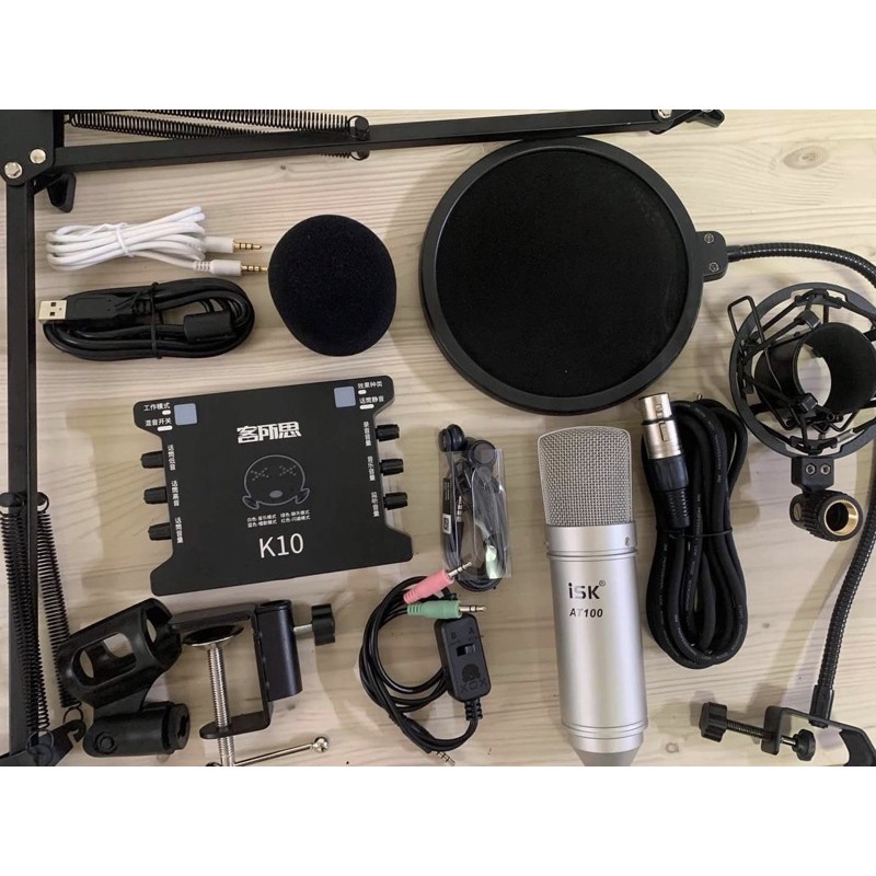 combo k10 2020 mic AT100 loại 1 và đầy đủ phụ kiện
