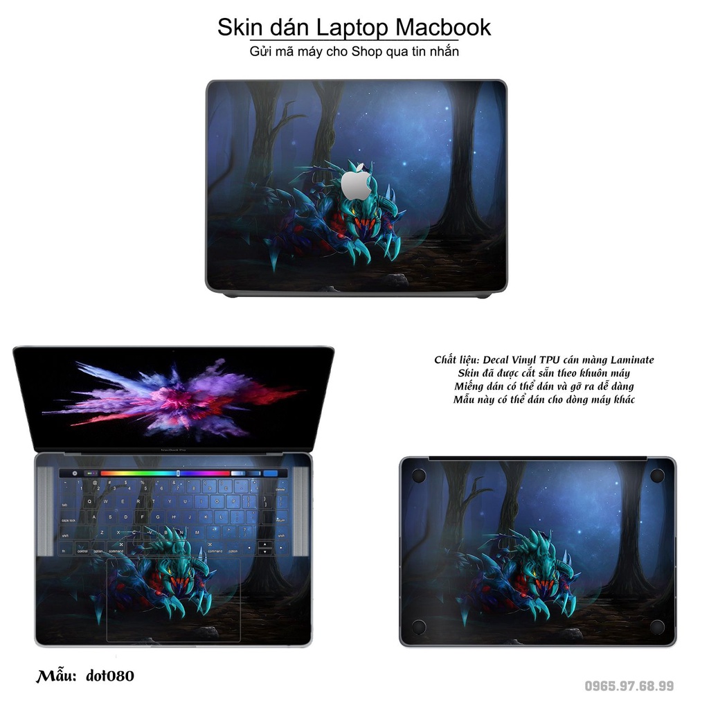 Skin dán Macbook mẫu Dota 2 (đã cắt sẵn, inbox mã máy cho shop)