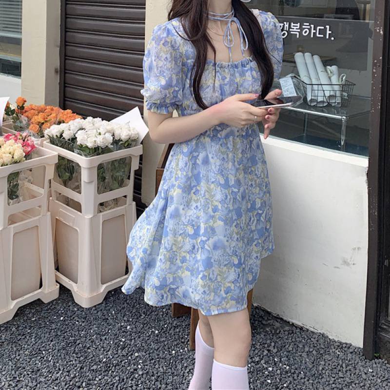 Đầm Hoa Thời Trang Pháp Cổ Tích Chất Lượng Cao