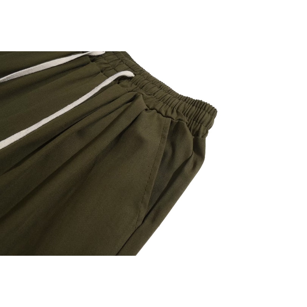 Quần ống rộng Lưng Cao Kiểu Dây Rút Phong Cách Thời Trang Hàn Quốc