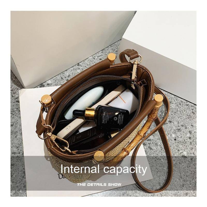 Túi Cói Đeo Chéo Nhỏ Xinh Phong Cách Thời Trang Mùa Hè 1776#