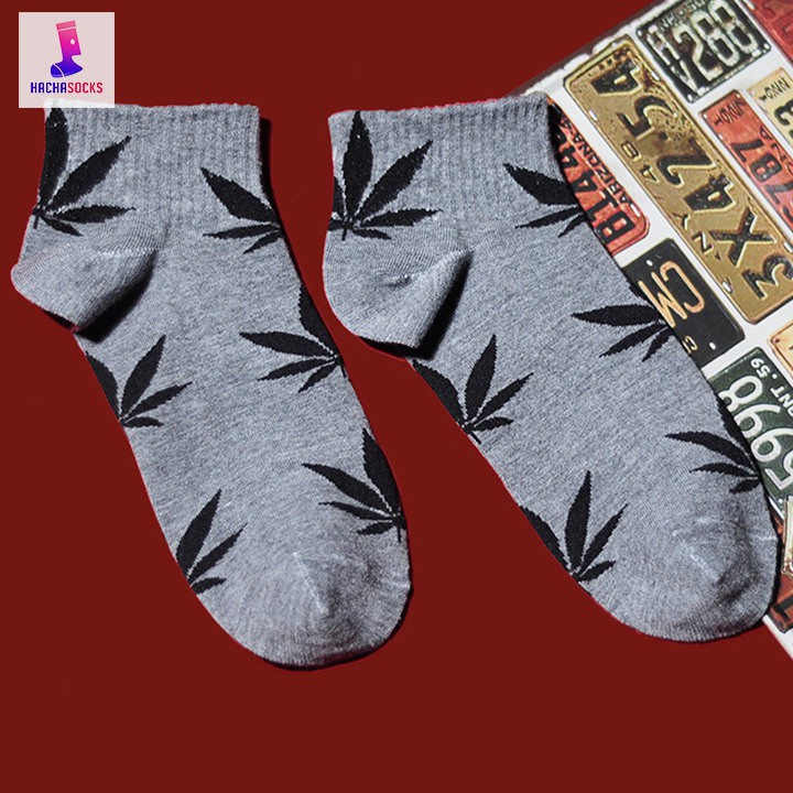 Vớ Ngắn Hình Chiếc Lá - Tất Họa Tiết Lá Cỏ