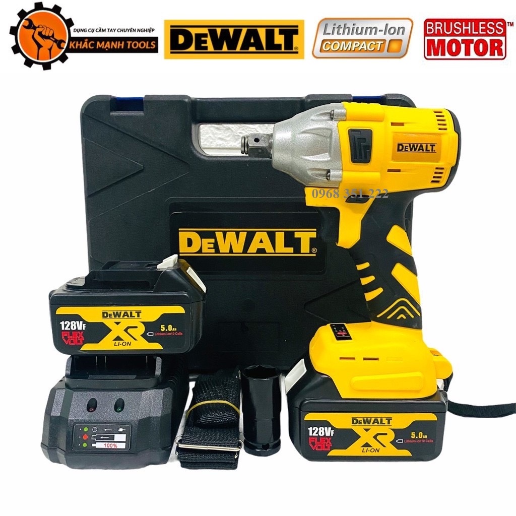 Máy siết bulong Dewalt 199v động cơ không chổi than, đầu bulong 2 in 1