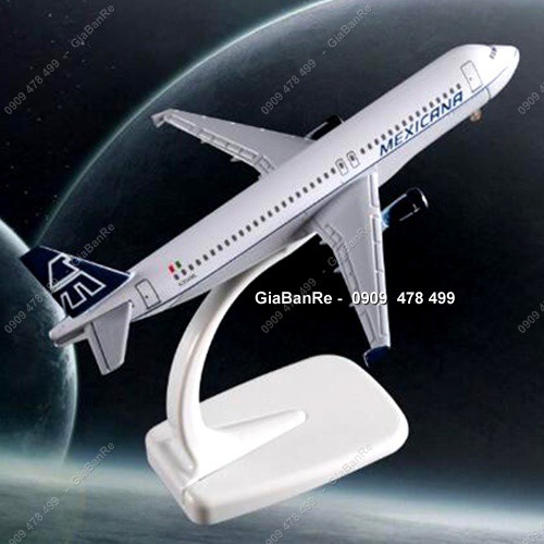 Mô Hình Kim Loại Máy Bay Mexico Air - Mexicana - 16cm Đế Mica - 8965