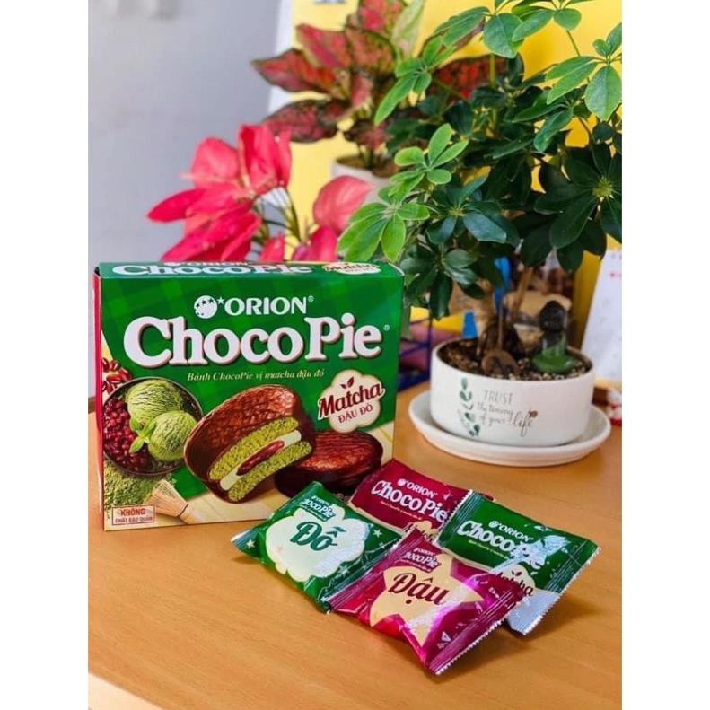 Bánh Chocopie Matcha Đậu Đỏ 360g (12 Cái) Mới