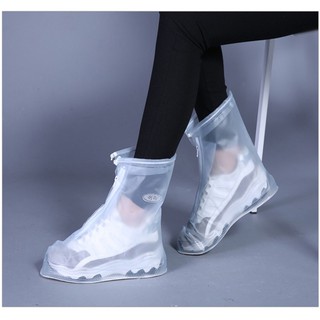 Bao Trùm Giày - Ủng - Áo Mưa Đi Mưa Cho Giày Trong Suốt - Chất liệu nhựa mềm, không thấm nước.Có thể xếp lại