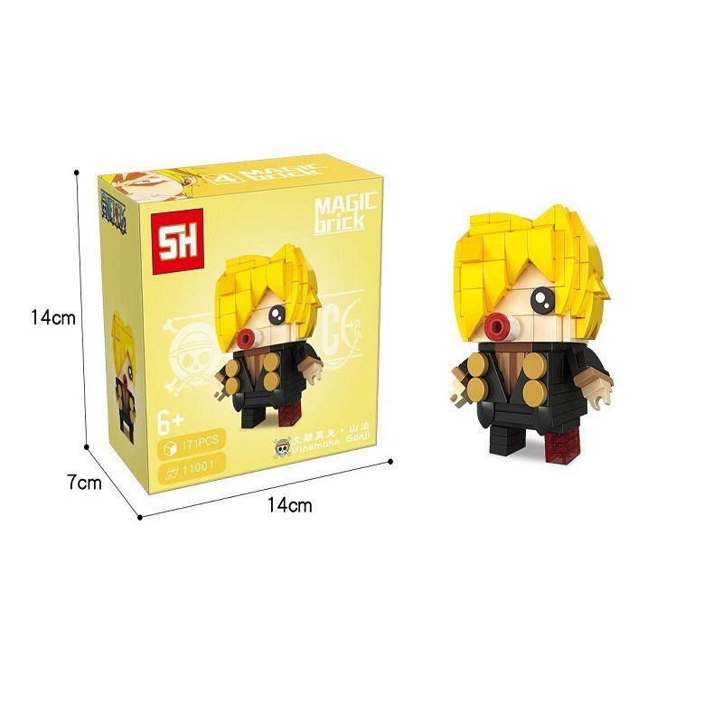 Mô Hình Lắp Ráp One Piece Sanji - Minifigure Đầu Vuông