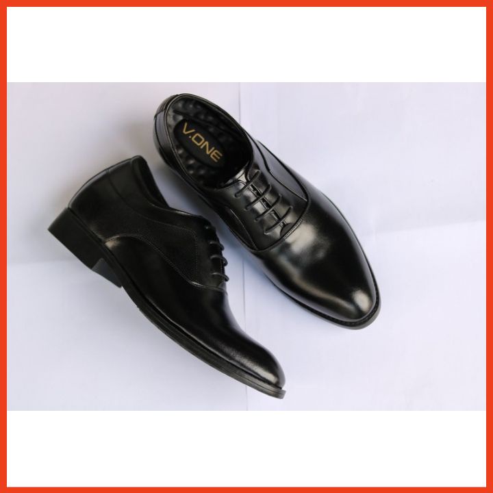 Giày Tây Da Nam Công Sở Buộc Dây Cao Cấp Tăng Chiều Cao 6.5cm GC02
