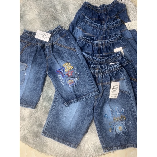 Quần short jean, quần bò bé trai từ 20-35kg ảnh thật shop tự chụp chất Jean co dãn