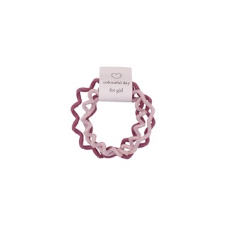 Set Dây Cột Tóc/ Thun Cột Tóc Hình Gợn Sóng Màu Pastel Basic Hàn Quốc