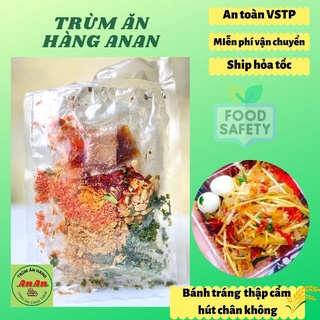 Bánh tráng trộn ăn liền hút chân không sốt me sa tế bò siêu ngon Ăn Vặt ANAN