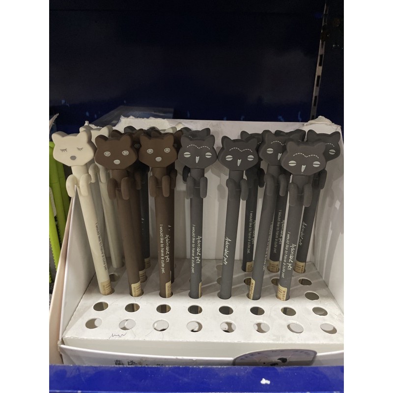 Bút bi nước hình mèo ngòi 0.5 giao màu ngẫu nhiên