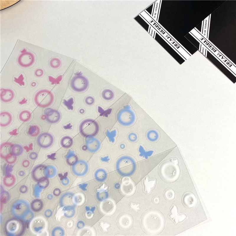 Miếng Dán Trong Suốt Nhỏ In Họa Tiết Thần Tượng Dùng Trang Trí Phông Nền Chụp Ảnh