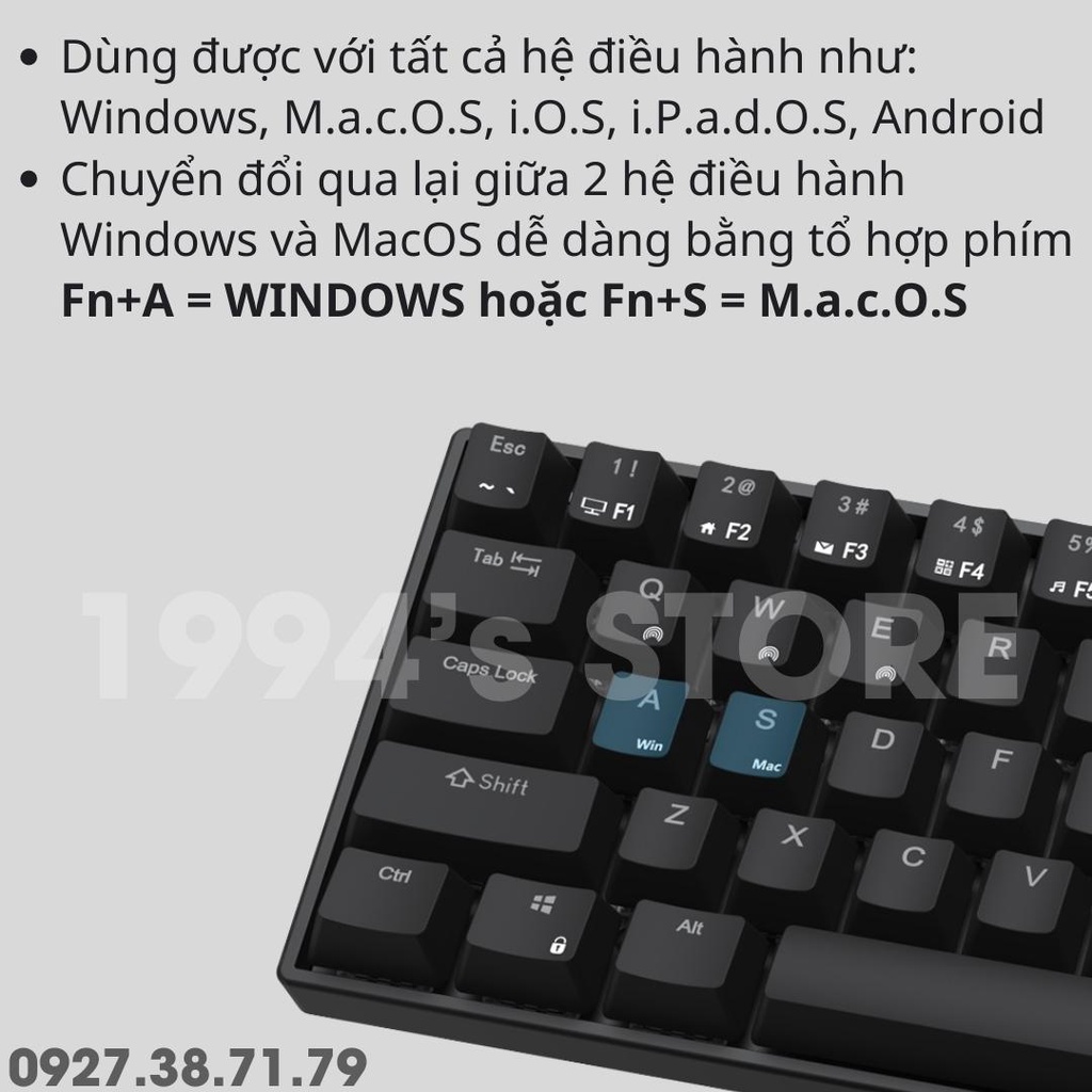 Bộ Kit Bàn Phím Cơ ND71 Pro Gaming Version 4.0 - HOTSWAP - Bluetooth 5.1 - Wireless 2.4G - Led RGB - Phần mềm tuỳ chỉnh