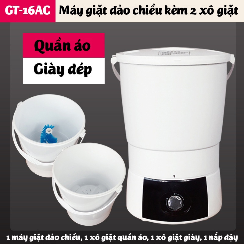 Máy giặt mini DEKE XPB-45 xoáy cực mạnh đảo chiều 2 lồng giặt 4kg-giặt giày riêng biệt
