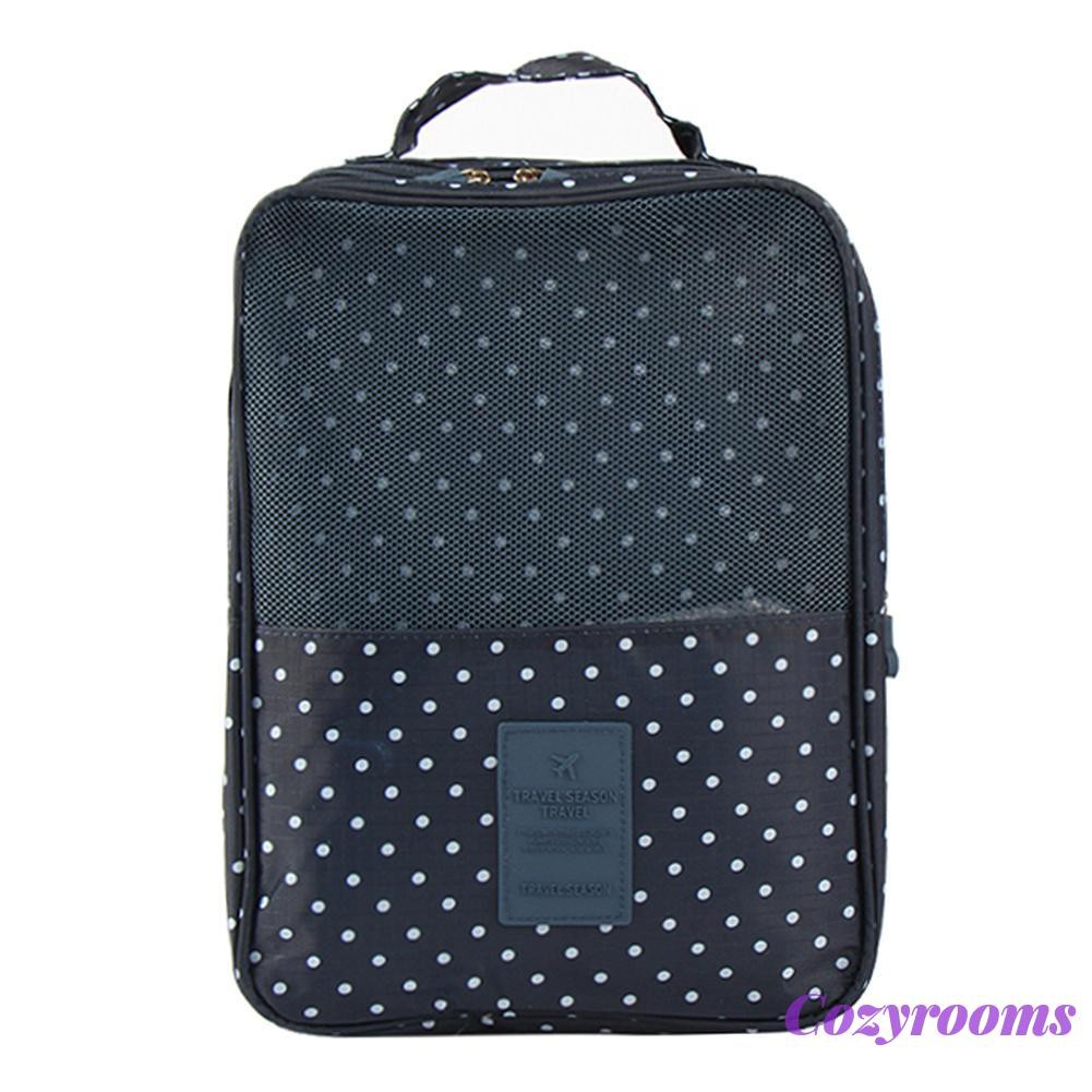 Breathable Floral Printed Shoe Bag Waterproof Three-layer Travel Boots Case