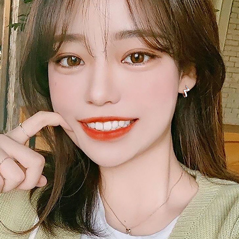 Bông Tai Hình Chữ Z Bằng Bạc 925 Thiết Kế Đơn Giản Thời Trang Cho Nữ