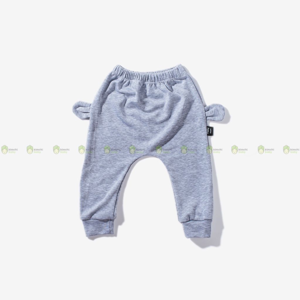 Quần Bé Trai, Bé Gái KIMCHIBABY Vải Len Gân Hoạ Tiết Tai Thú 3D, Quần Dài Cho Bé Mặc Thu Đông KWQTD2201