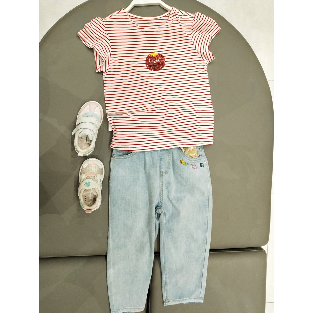(3-7 tuổi) Áo mùa hè bé gái hãng Balabala 201221117015 dáng áo ngắn tay