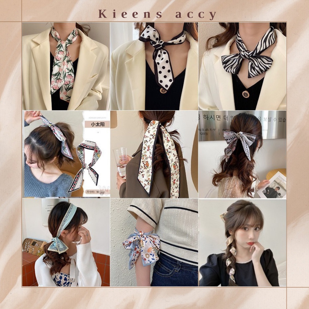 Khăn lụa buộc tóc nữ đẹp sang trọng phong cách Hàn Quốc