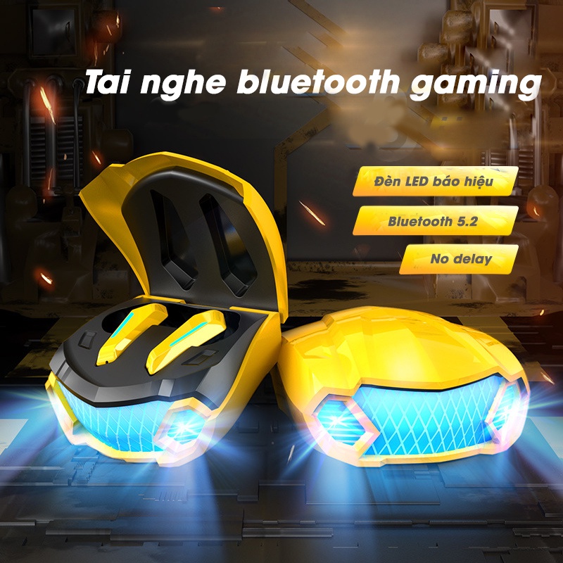 Tai nghe bluetooth Gaming M5 Autobot TWS 5.2 Tai nghe không dây bass mạnh mẽ có mic , độ trễ cực thấp