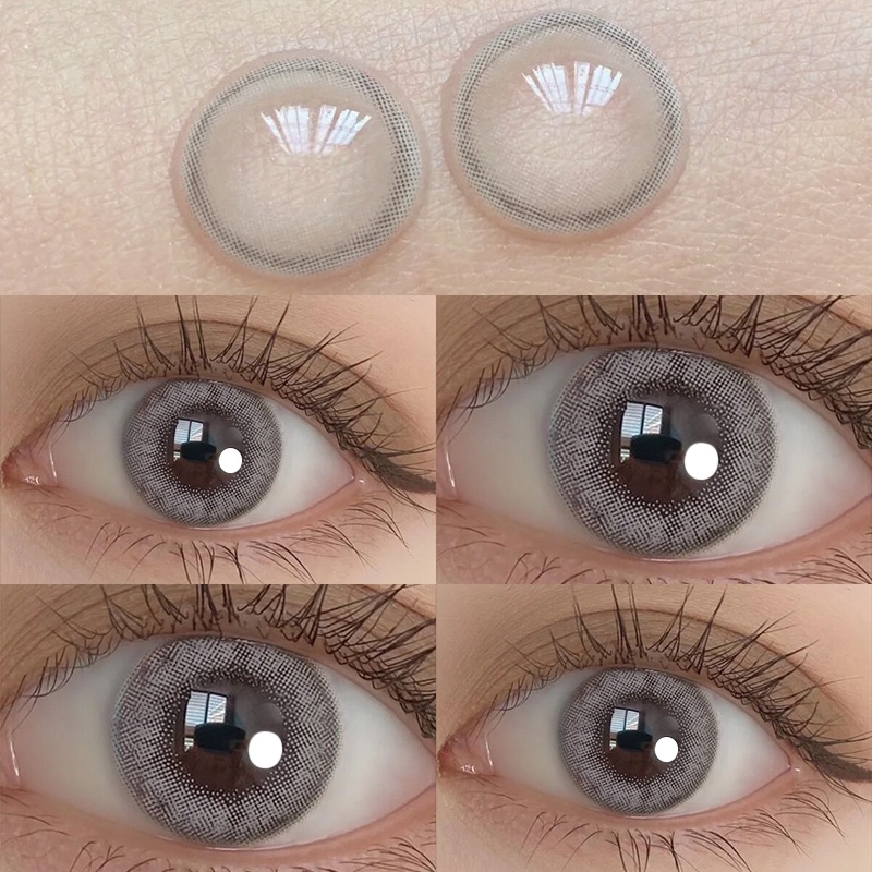 Kính áp tròng Hydrogel thích hợp cho người cận thị 0-8 độ,mix grey / TaTa violet