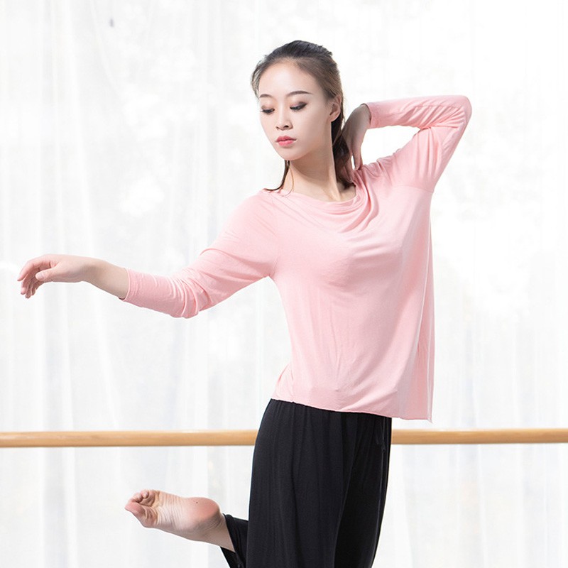 Áo Thun Thể Thao Tay Dài Dáng Rộng Thiết Kế Năng Động Hợp Thời Trang Cho Bạn Gái