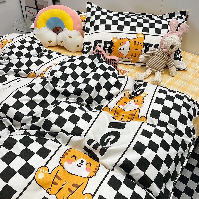 [ 15 Mẫu ] Set Bộ Vỏ Chăn Ga Cotton Poly Hoạt Hình Dễ Thương, Chất Liệu Vải Đanh Mát -shinbedding