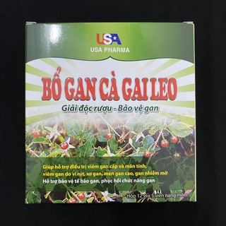 Viên uống Bổ Gan Cà Gai Leo giải độc giải bia rượu bảo vệ tăng cường chức năng gan thanh nhiệt cơ thể 60 viên