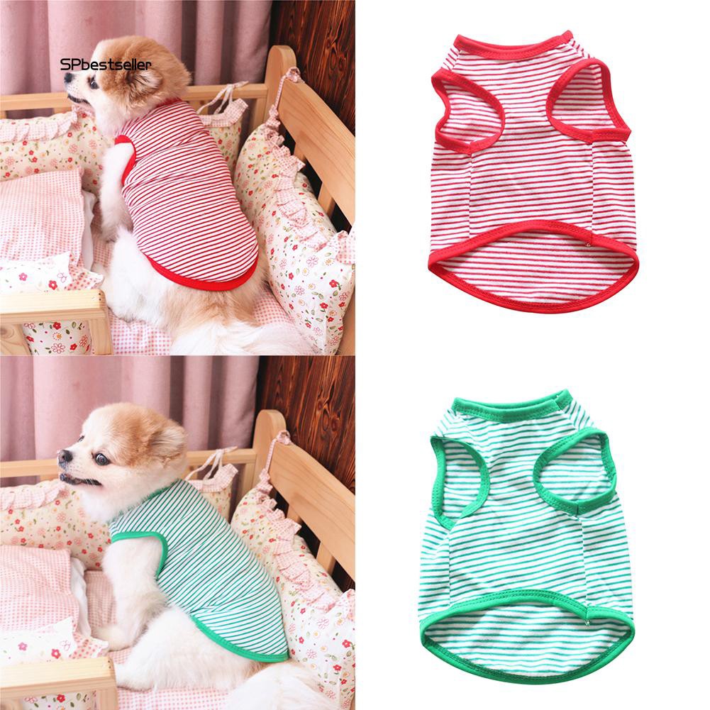 Áo cotton kẻ sọc mềm mại cho thú cưng