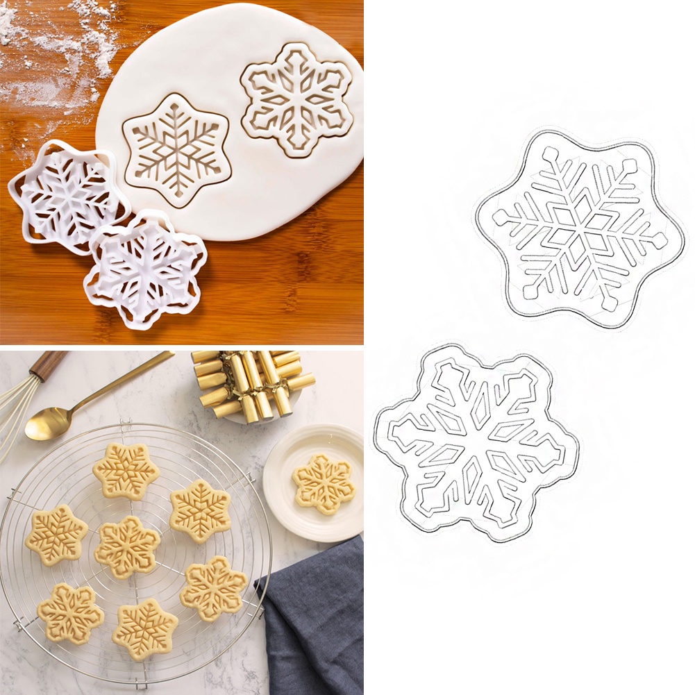 Cartoon Christmas Gingerbread Man Cookie Embossing Mold Pressed Hand Painted Frosted Cookies Snowflake Cookie Cutter