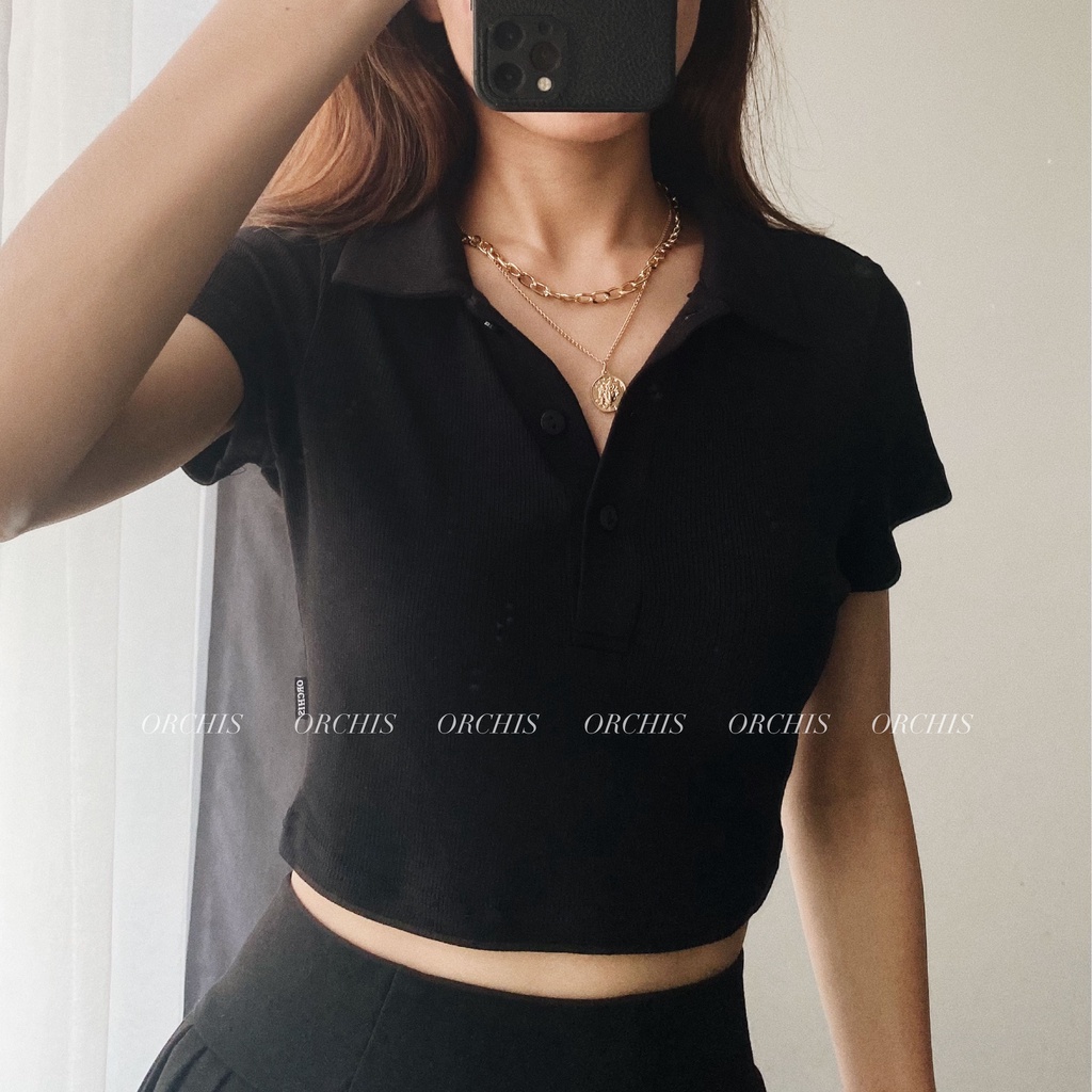 ORCHIS Áo thun gân polo (Ảnh thật) | BigBuy360 - bigbuy360.vn