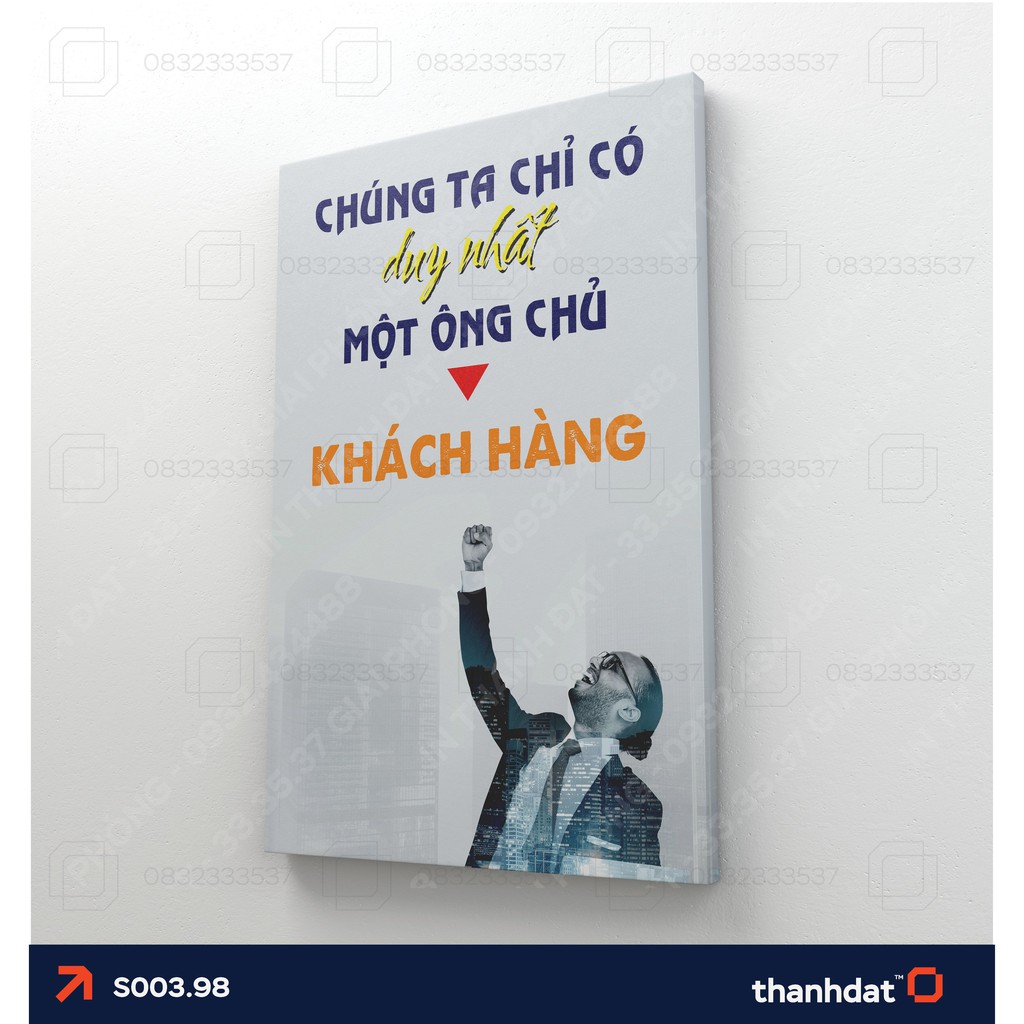 Tranh văn phòng _ tranh tạo động lực thúc đẩy hiệu xuất làm việc - Tặng đinh treo tường 3 chân [S001]