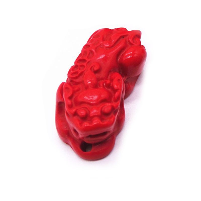 ARIN Natural Cinnabar Handmade Pixiu Charm Beads Lucky Amulet Pendant Making