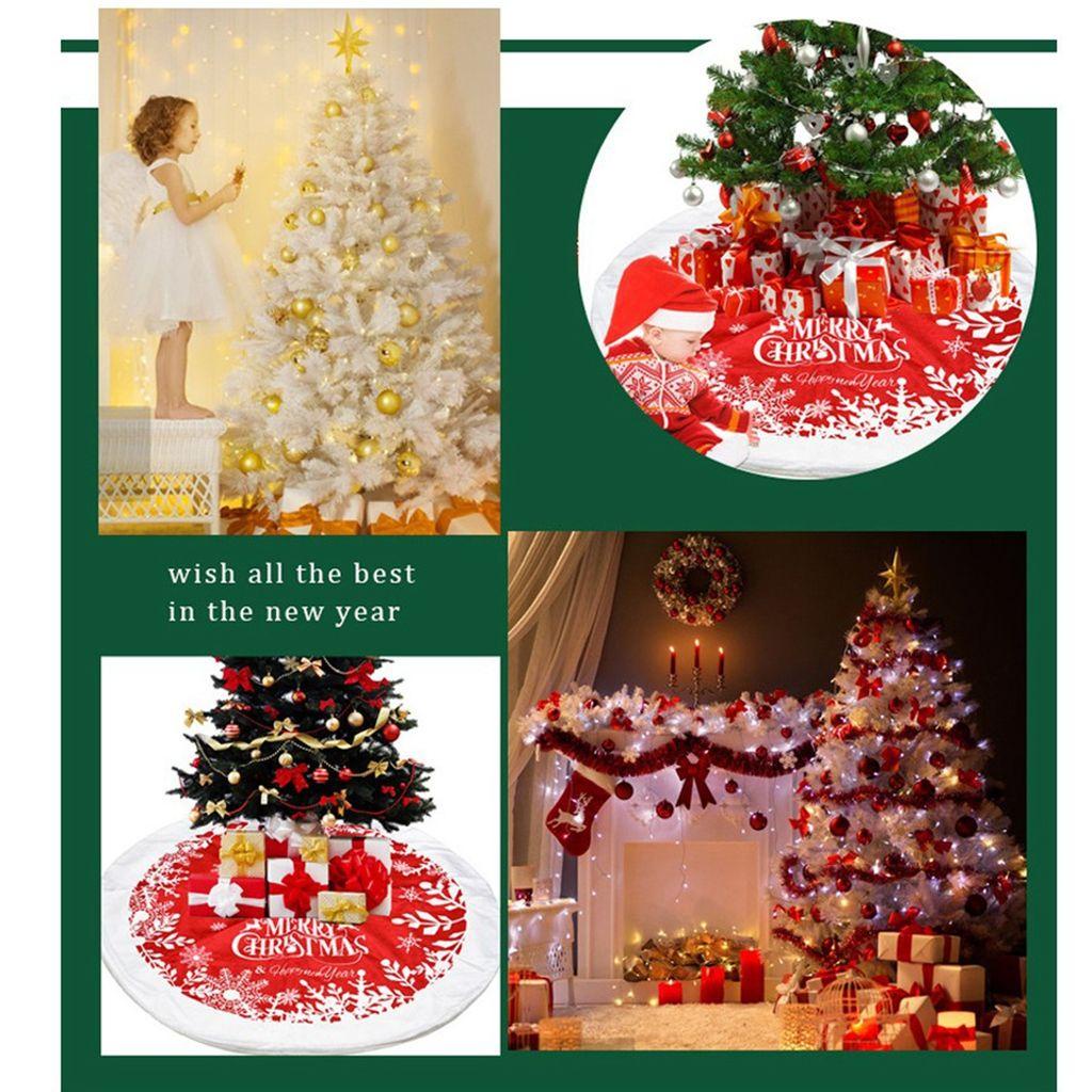 Thảm Tròn Siêu Mềm 90cm Trang Trí Cây Thông Noel Có Thể Tái Sử Dụng