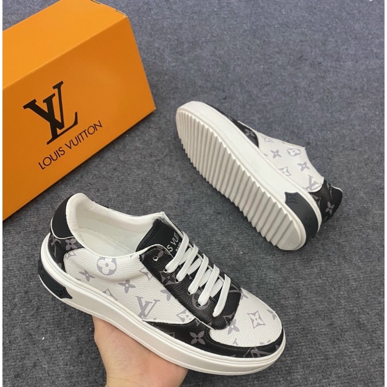 Giầy buộc dây có hoạ tiết mầu trắng,Giầy nam thể thao phong cách thời trang hàn quốc btshop từ 38 đến 42