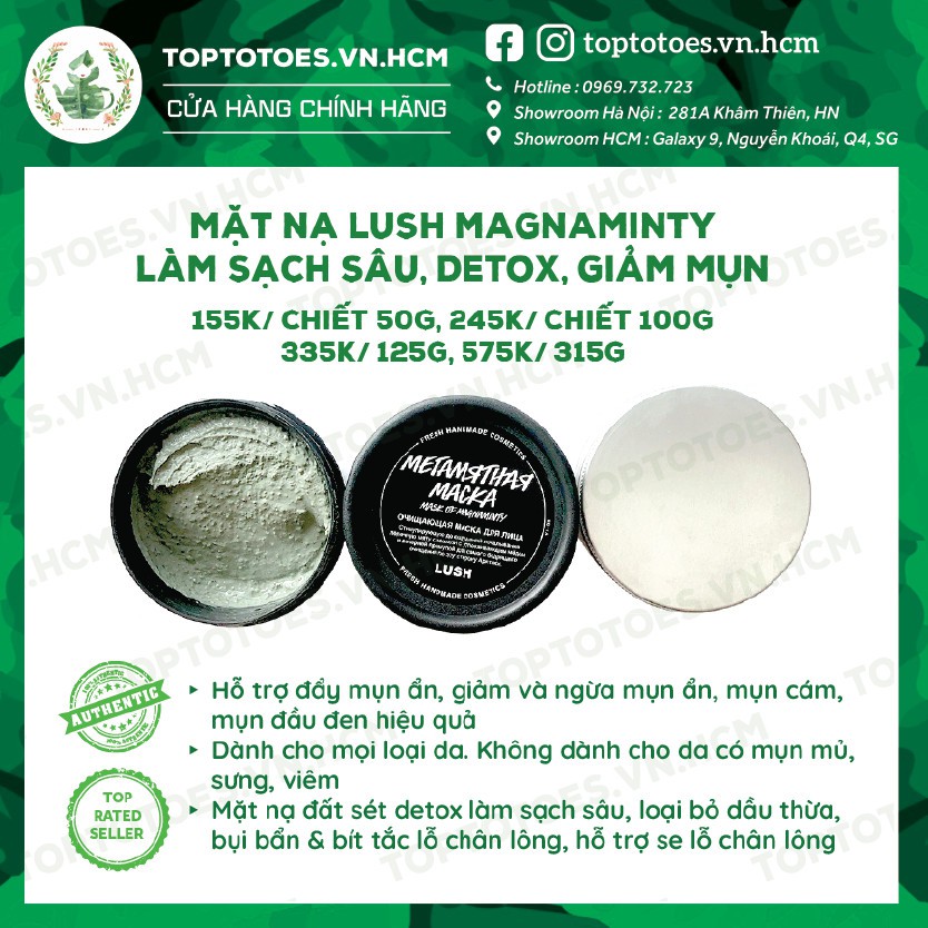 Mặt nạ Lush Magnaminty làm sạch sâu, detox, giảm và ngừa mụn