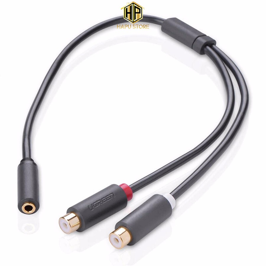 Ugreen 10562 - Cáp chuyển đổi 3.5mm sang 2 đầu RCA chính hãng