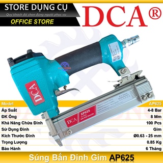 Súng bắn đinh gim dùng hơi dca ap625 ff-625, máy dập đinh gim, máy bắn đinh chỉ