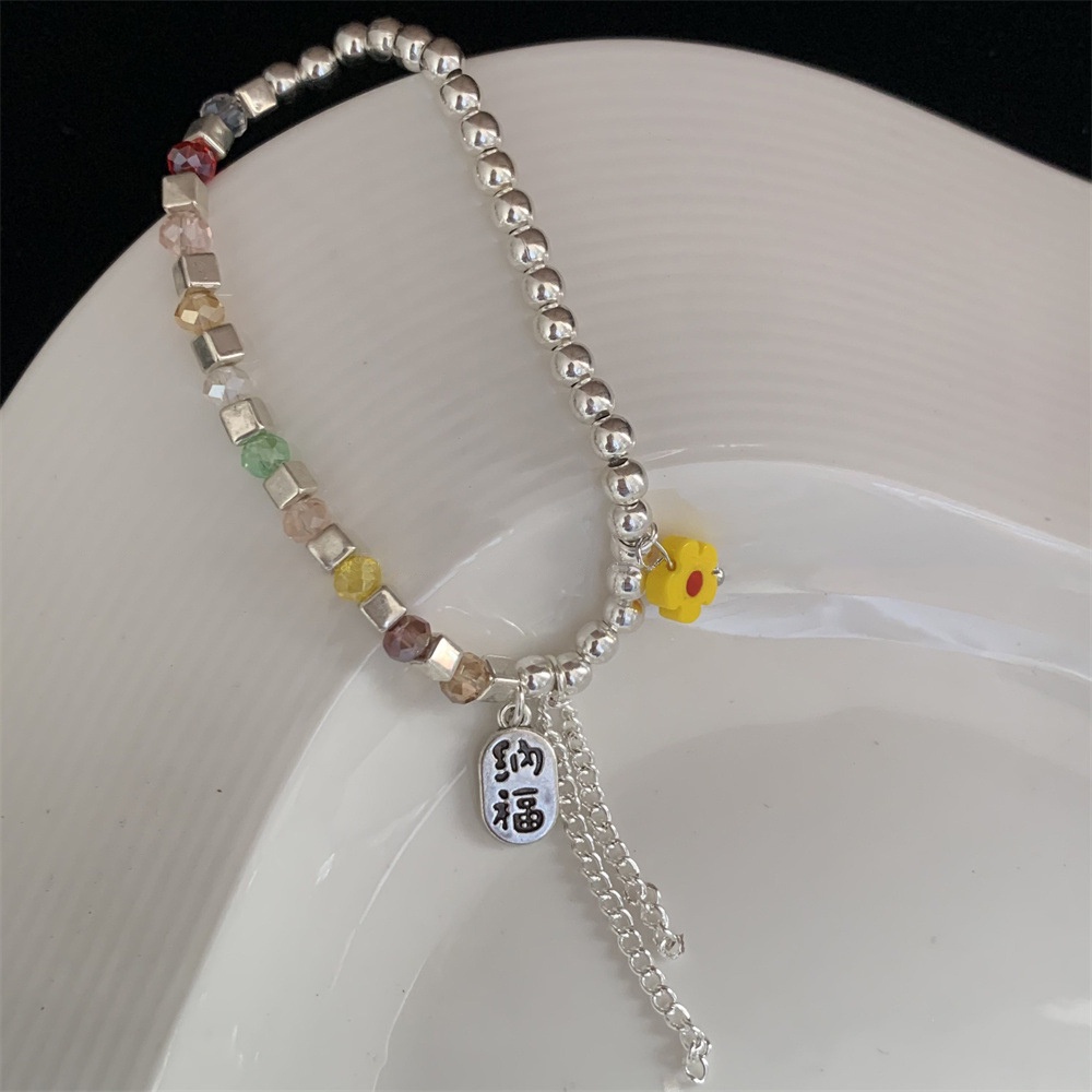 Vòng Tay Chuỗi Hạt Nhiều Màu Sắc Phong Cách Harajuku Thời Trang Cho Nữ