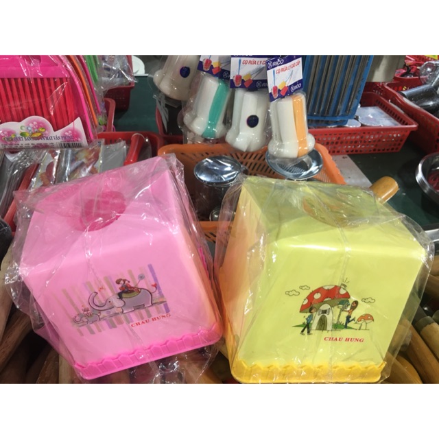 hộp để khăng giấy vuông