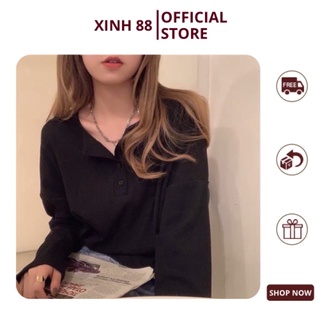 Áo thun tay dài cổ tròn nữ chất borip gân dày dặn from <60kg MSP47