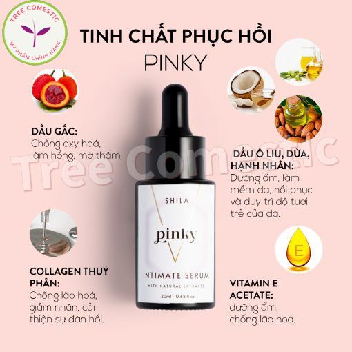 Combo Xịt Khử Mùi Se Khít Vùng Kín Toner 50ml Và Tinh Chất Làm Hồng, Căng Mịn Serum Pinky/Glowy 20ml