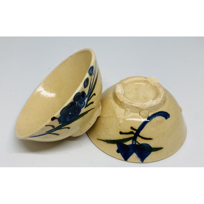 Chén đá Nam Bộ vẽ tay - Cửa hàng Gốm Hoa Mai chuyên hàng chén bát gốm sứ xưa