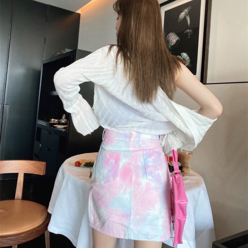 Chân Váy Denim Họa Tiết Thời Trang Dành Cho Nữ | BigBuy360 - bigbuy360.vn