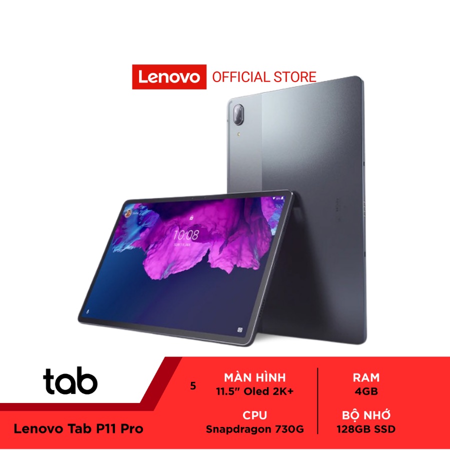 [ELBAU7 giảm 7%] [Tặng Bút] Máy tính bảng Lenovo Tab P11 Pro (4GB/128GB/11.5&quot; Oled 2K+/ Snapdragon/4 Loa/8.600mAh)