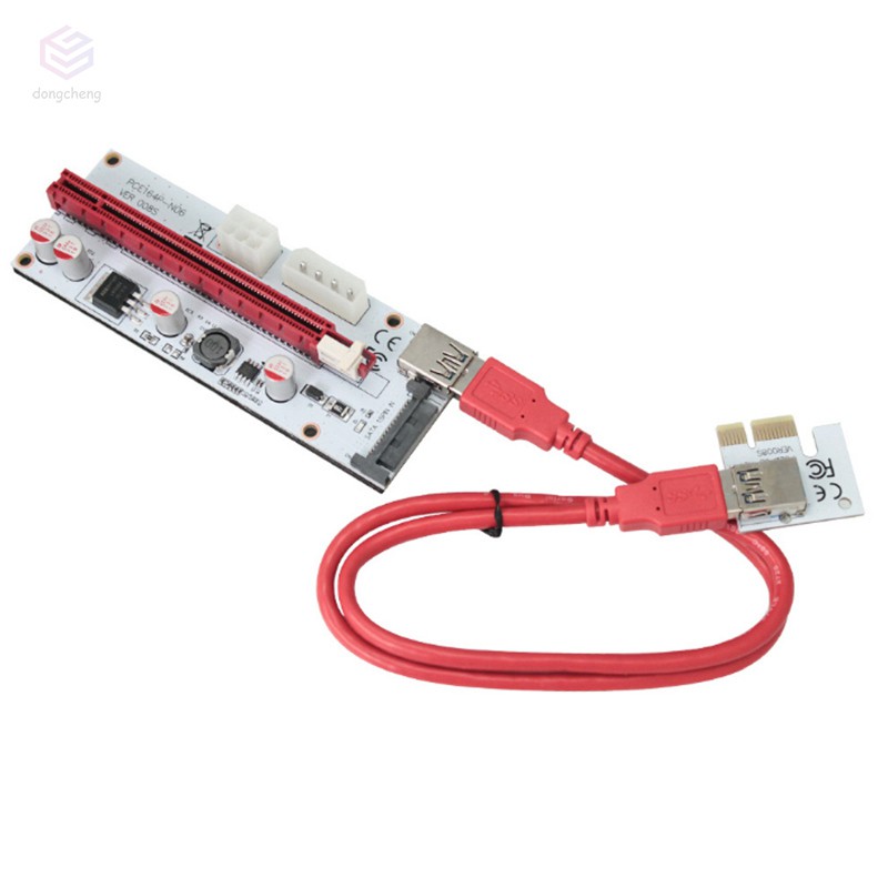 Cáp Chuyển Đổi Pci-e Pci Express Riser 1x Sang 16x Usb 3.0 Sata Sang 4pin Ide Molex 6 Pin Cho Bitcoin Mining