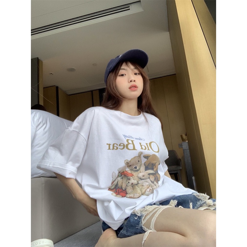 NRVP Áo Thun Nữ Tay Ngắn Cổ Tròn Cỡ Lớn Thời Trang Hàn Quốc