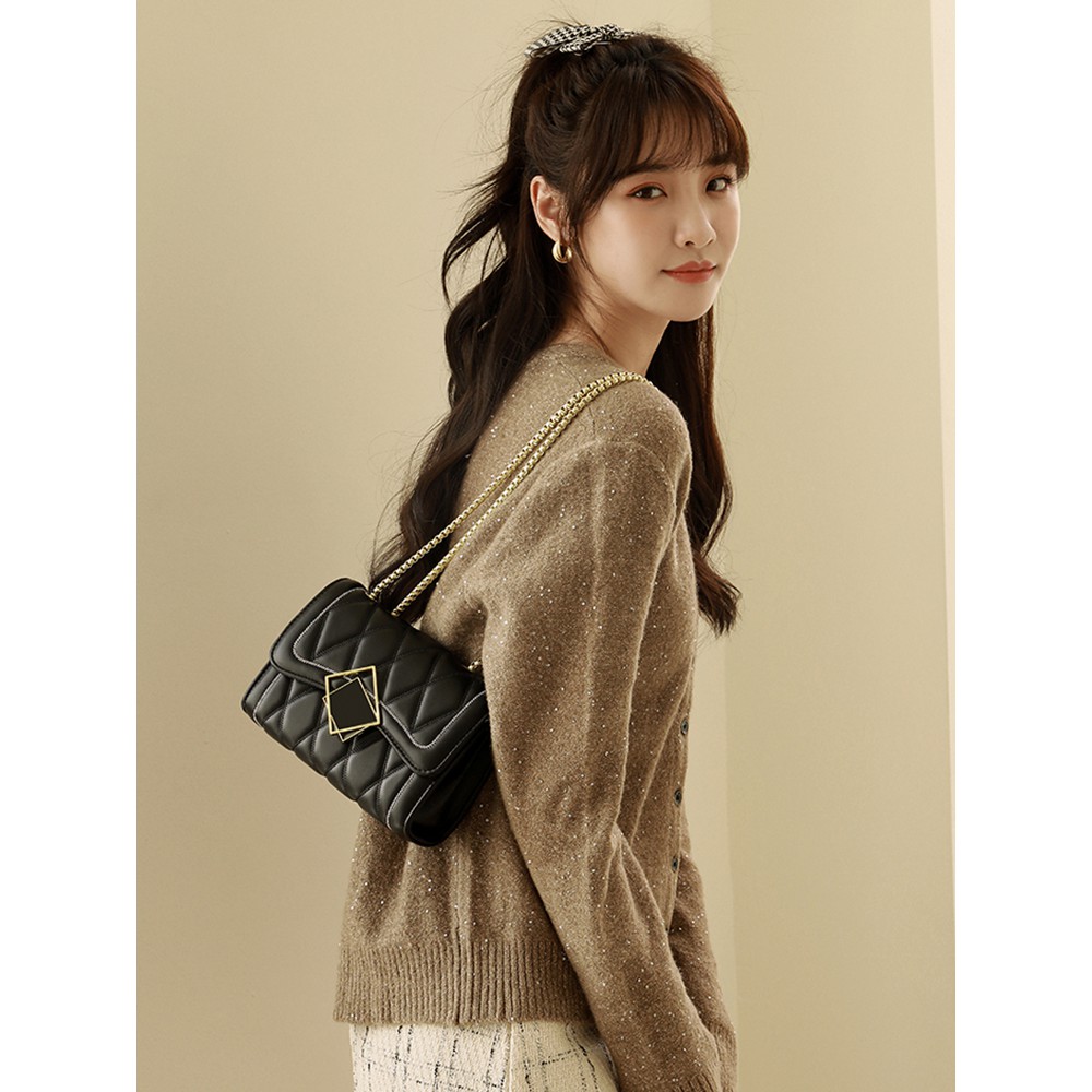 Túi xách nữ đeo chéo mini đẹp thời trang khóa kính nghiêng